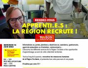 Apprenti.e.s : La Région recrute!